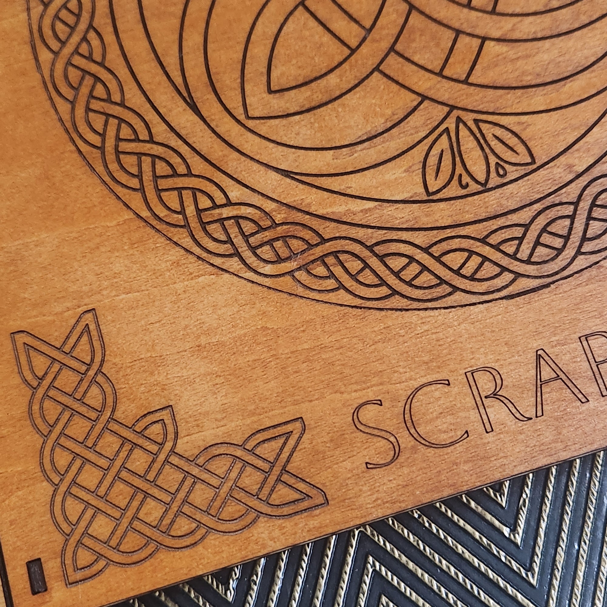 SCRABBLE Game Set, Celtic Circle - CAN BE PERSONALIZED - The Navarri Game Collection