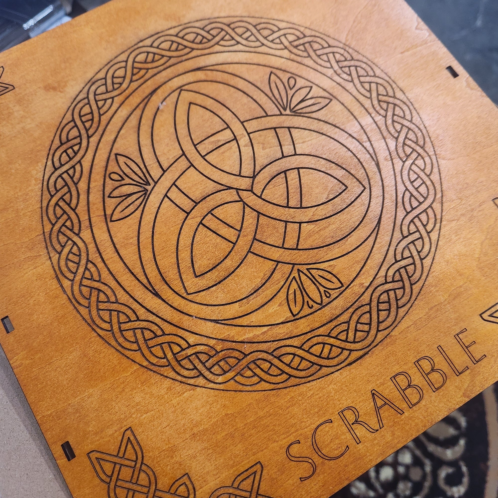 SCRABBLE Game Set, Celtic Circle - CAN BE PERSONALIZED - The Navarri Game Collection