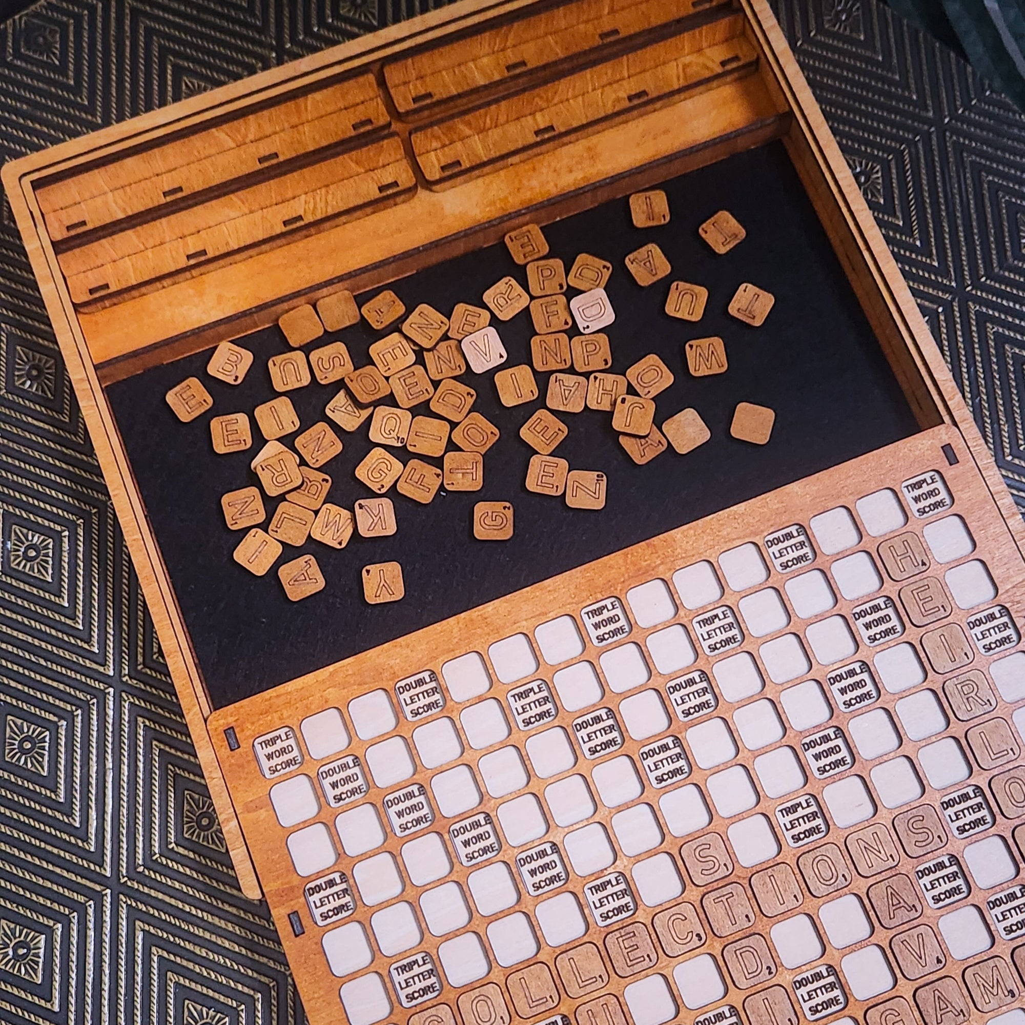 SCRABBLE Game Set, Celtic Circle - CAN BE PERSONALIZED - The Navarri Game Collection