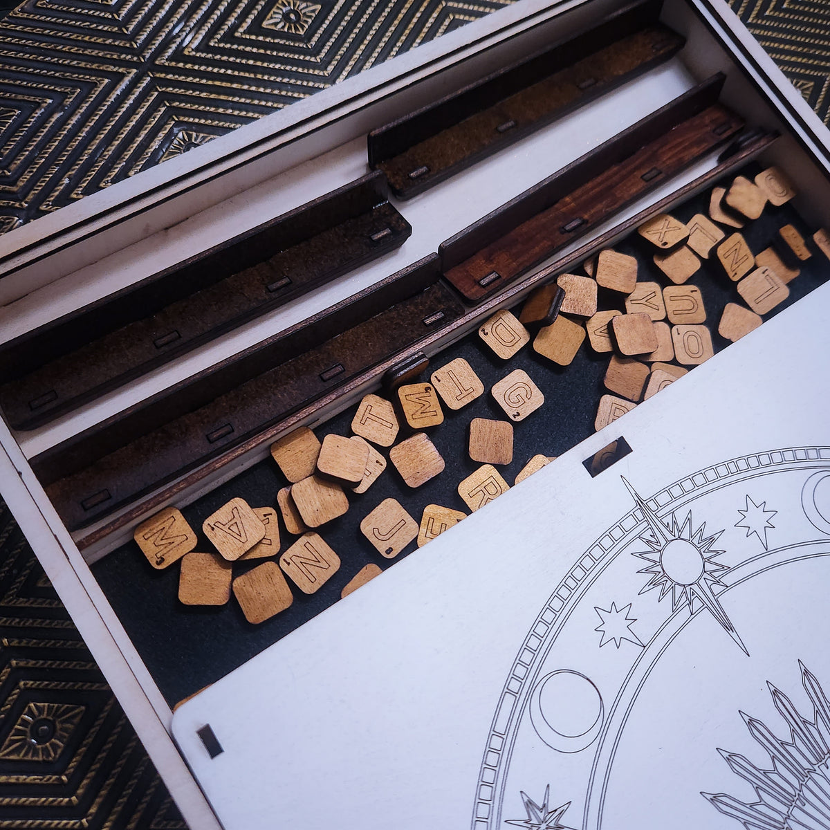 SCRABBLE Game Set | CELESTIAL COMPASS | FREE PERSONALIZATION