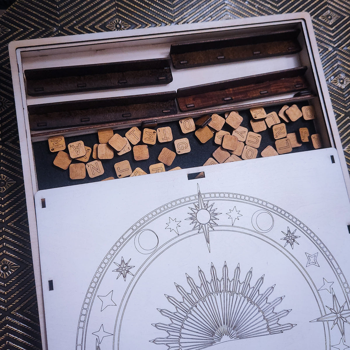 SCRABBLE Game Set | CELESTIAL COMPASS | FREE PERSONALIZATION