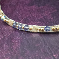 SOLD - BABEI Gemstone Collar, Tanzanite & Sterling Silver {One of A Kind}