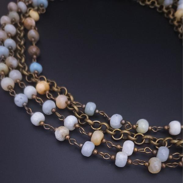 * Amazonite Collar-Length Necklace with Indian Head Coin