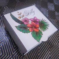 PERSONALIZED Tropical Treasure Box – Hand Painted Wooden Keepsake Box with Velour Lining