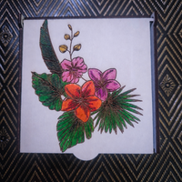 PERSONALIZED Tropical Treasure Box – Hand Painted Wooden Keepsake Box with Velour Lining