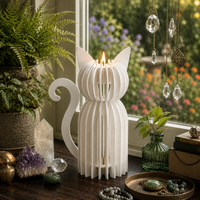 SITTING PRETTY 3D Cat Candle Holder