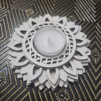 Sunflower_Tea_Light_Holder_Winter White by Studio Navarri