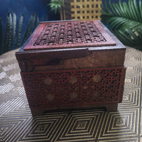 TERASSO Jewelry Box, Walnut & Rosewood Tones (can be personalized)