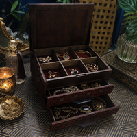 TERASSO Jewelry Box, Walnut & Rosewood Tones (can be personalized)