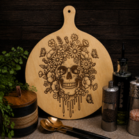 CHARCUTERIE BOARD, FLOWER SKULL