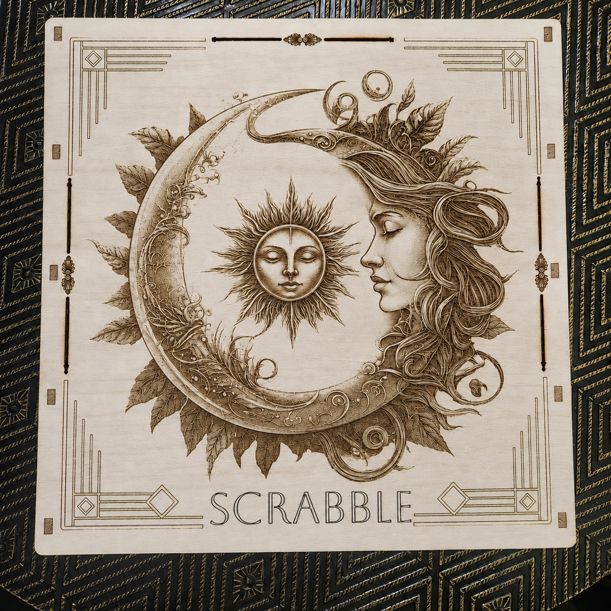 SCRABBLE Game Set, MOTHER MOON - CAN BE PERSONALIZED - The Navarri Game Collection