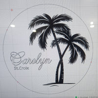 CHARCUTERIE BOARD, Personalized Tropical Scene