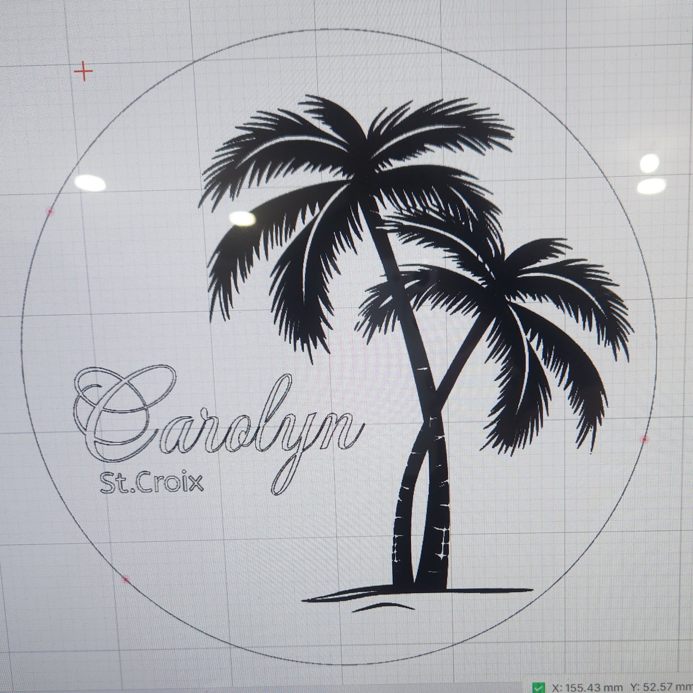 CHARCUTERIE BOARD, Personalized Tropical Scene