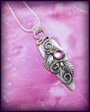 SOLD - FLORAL GARDEN PENDANT, JOZI, Sterling with Pink Sapphire, One of A Kind, Ready To Ship