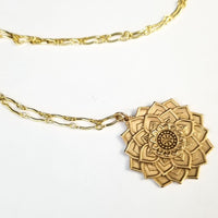 LOTUS, Mandala Pendant, Bronze